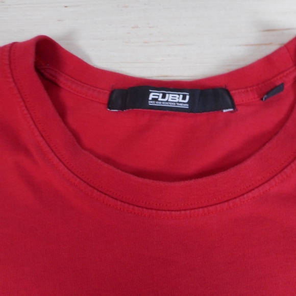FUBU Men’s 2XL Red Graphic Logo T-Shirt - Picture 3 of 5